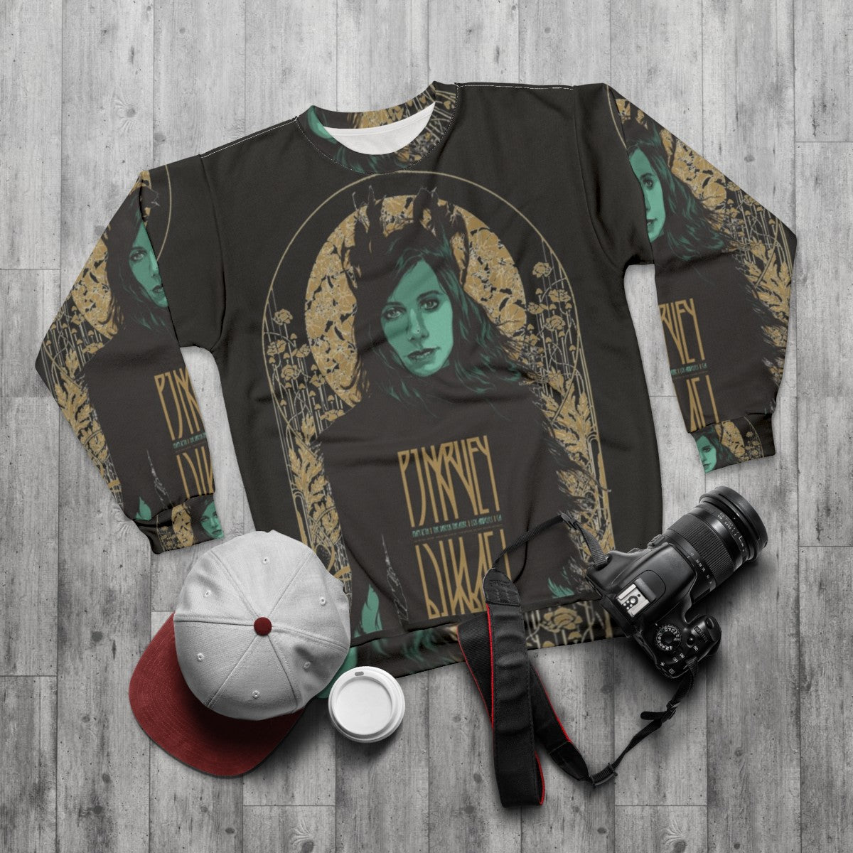 Vintage PJ Harvey Trio Grunge Sweatshirt - flat lay