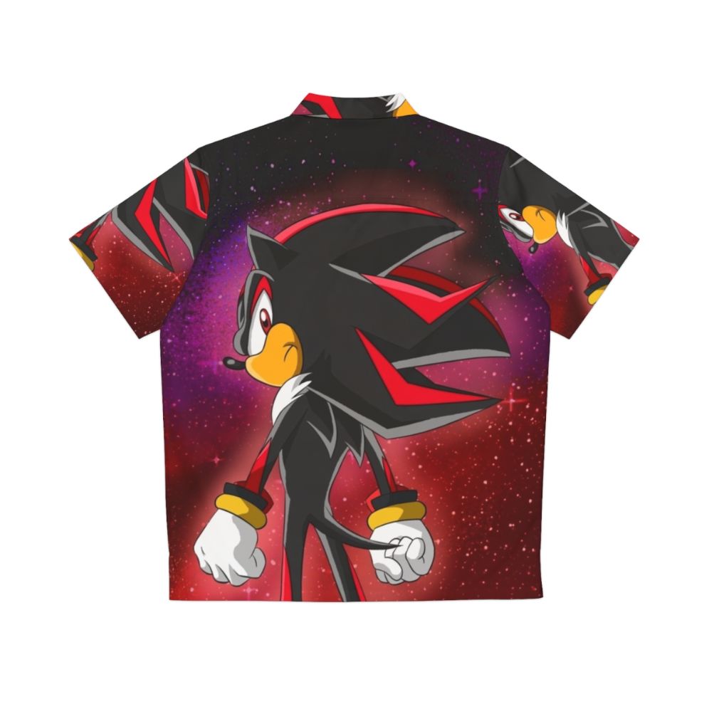 Neon Shadow the Hedgehog Hawaiian Shirt - Back