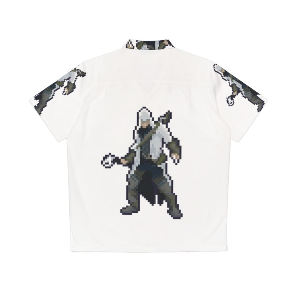 Assassins Creed Connor Retro Pixel Art Hawaiian Shirt - Back