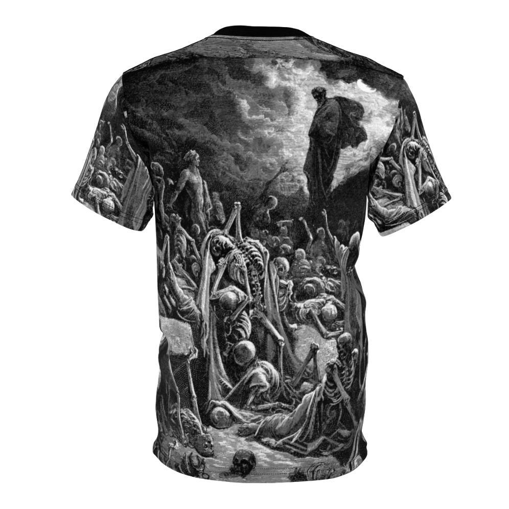 Ezekiel's Vision of the Valley of Dry Bones inspired biblical art t-shirt design - Back