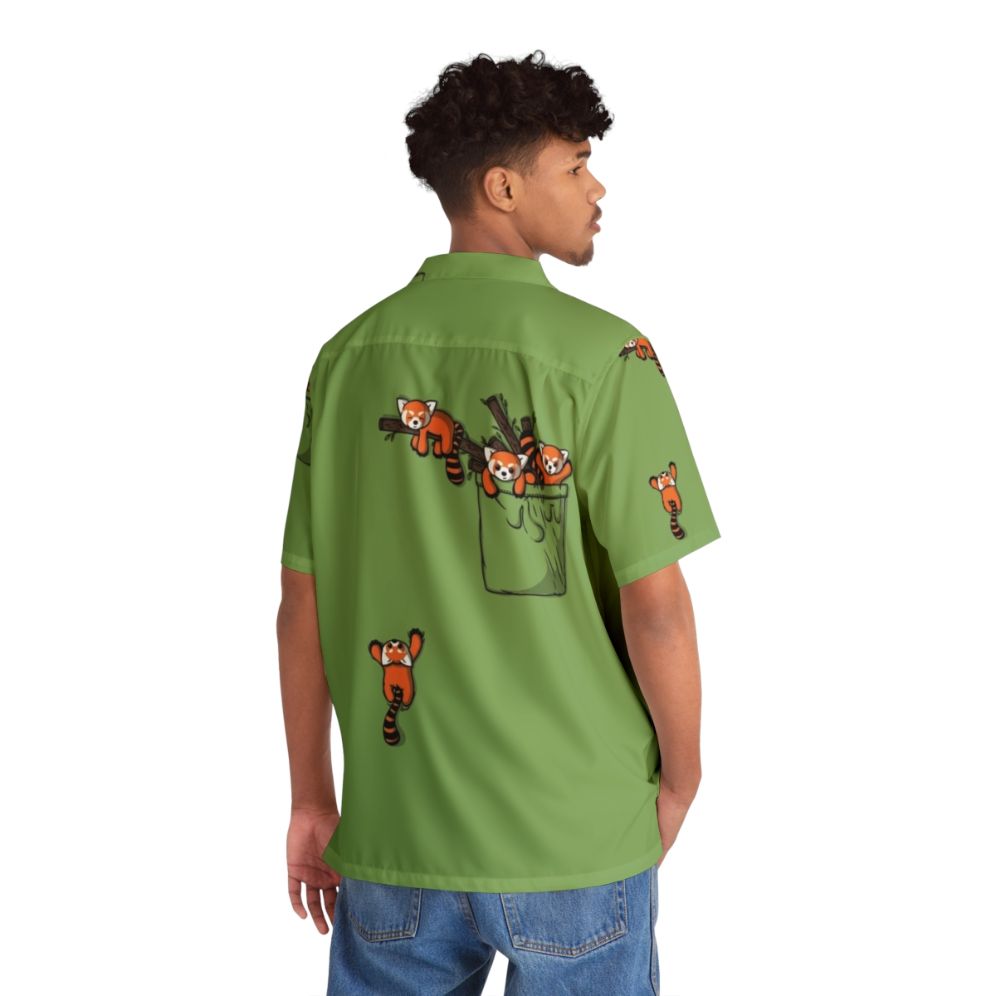 Red panda Hawaiian shirt for children - People Back