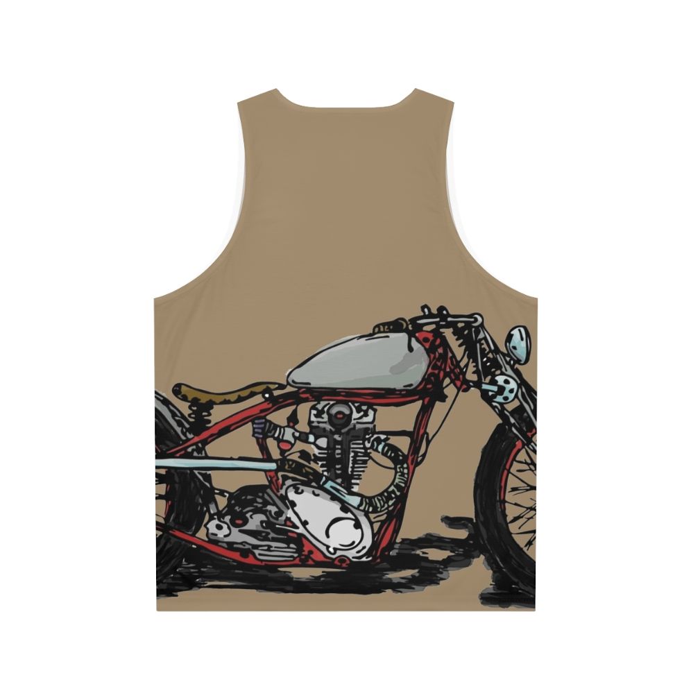 Bobber unisex vintage motorcycle tank top - Back