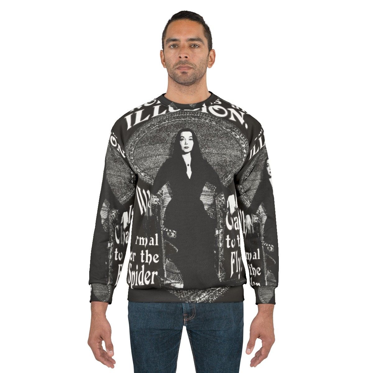 Morticia Addams "Normal Is An Illusion" Sweatshirt - men