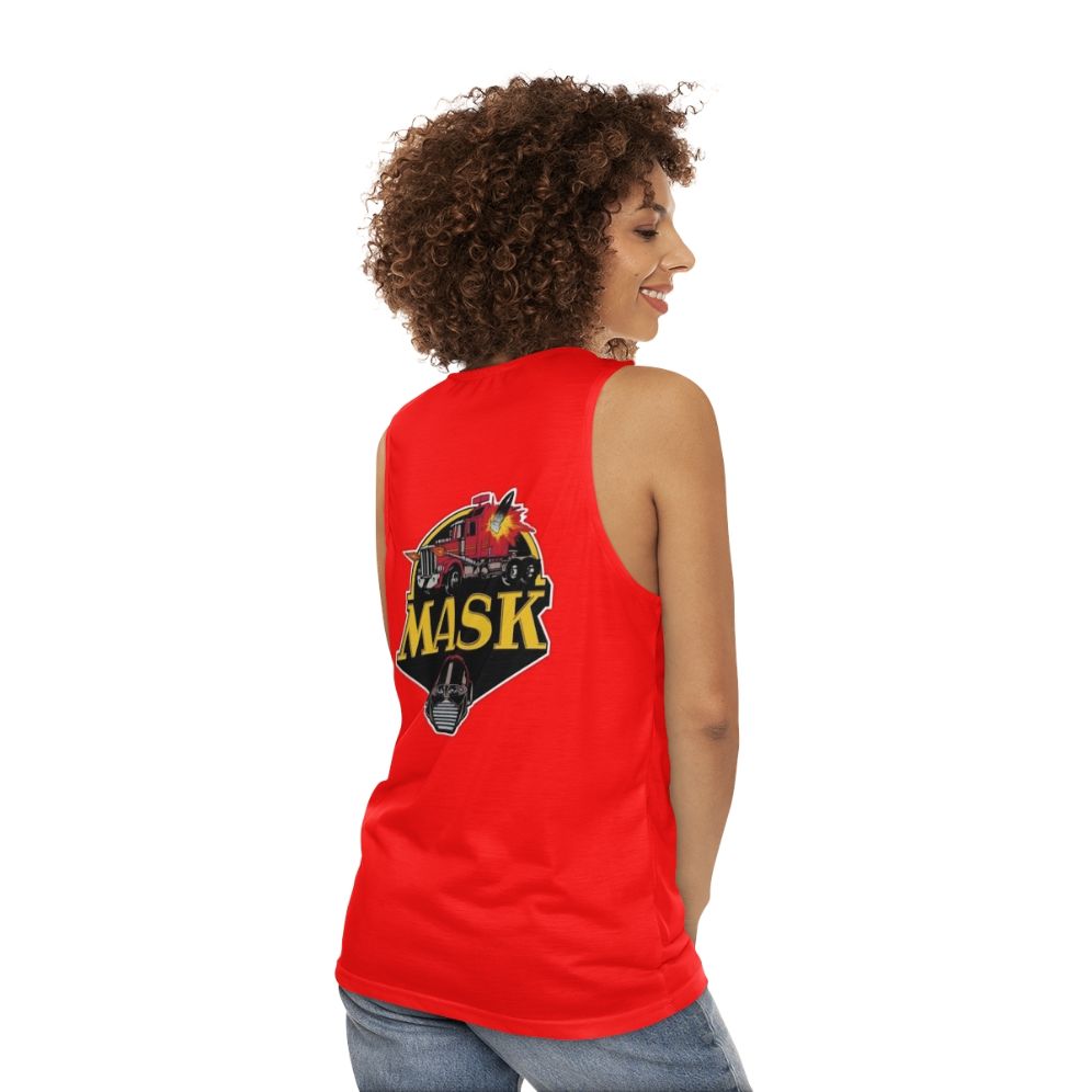 Mobile Armored Strike Kommand Retro Cartoon Unisex Tank Top - women back