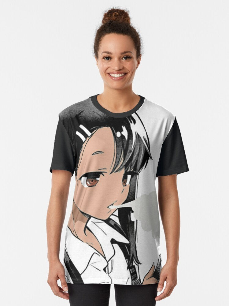 Nagatoro anime character vaping graphic t-shirt - Women