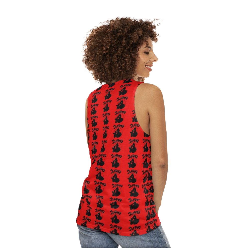 Retro Ultraman Kaiju Unisex Tank Top - women back