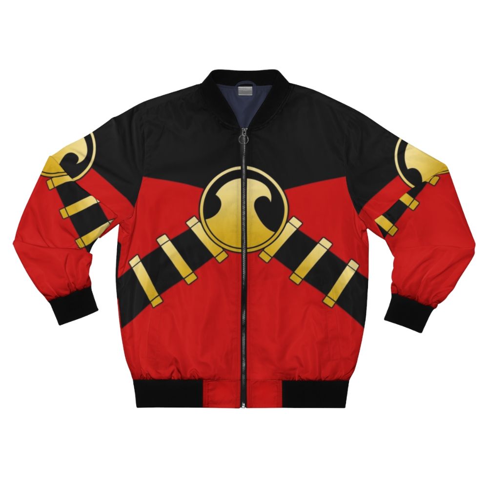 Red Robin Graphic Bomber Jacket - Iconic Superhero Apparel