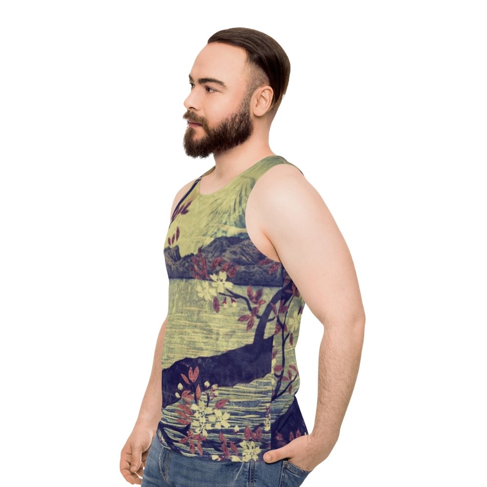 Templing at Hanaui Nature Landscape Unisex Tank Top - men side