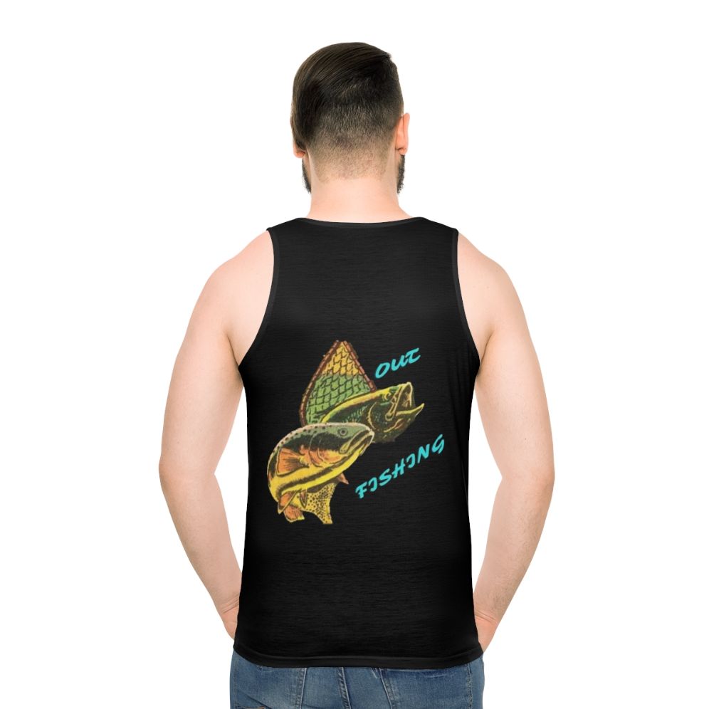 Fishing Enthusiast's Unisex Tank Top - men back