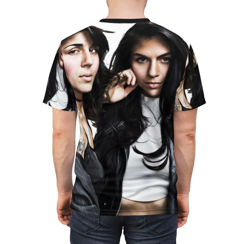 Krewella inspired electronic music fan t-shirt with abstract graphics - men back