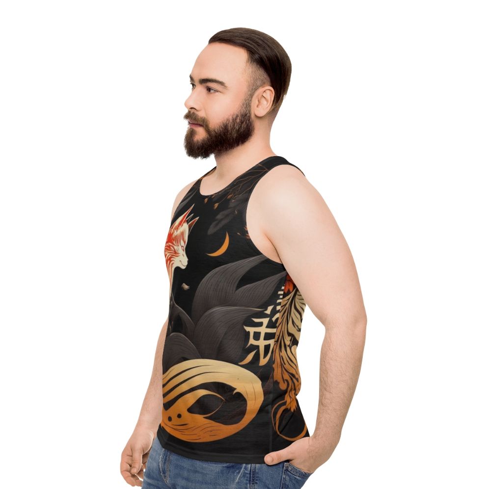 Japanese Kitsune Unisex Tank Top - men side