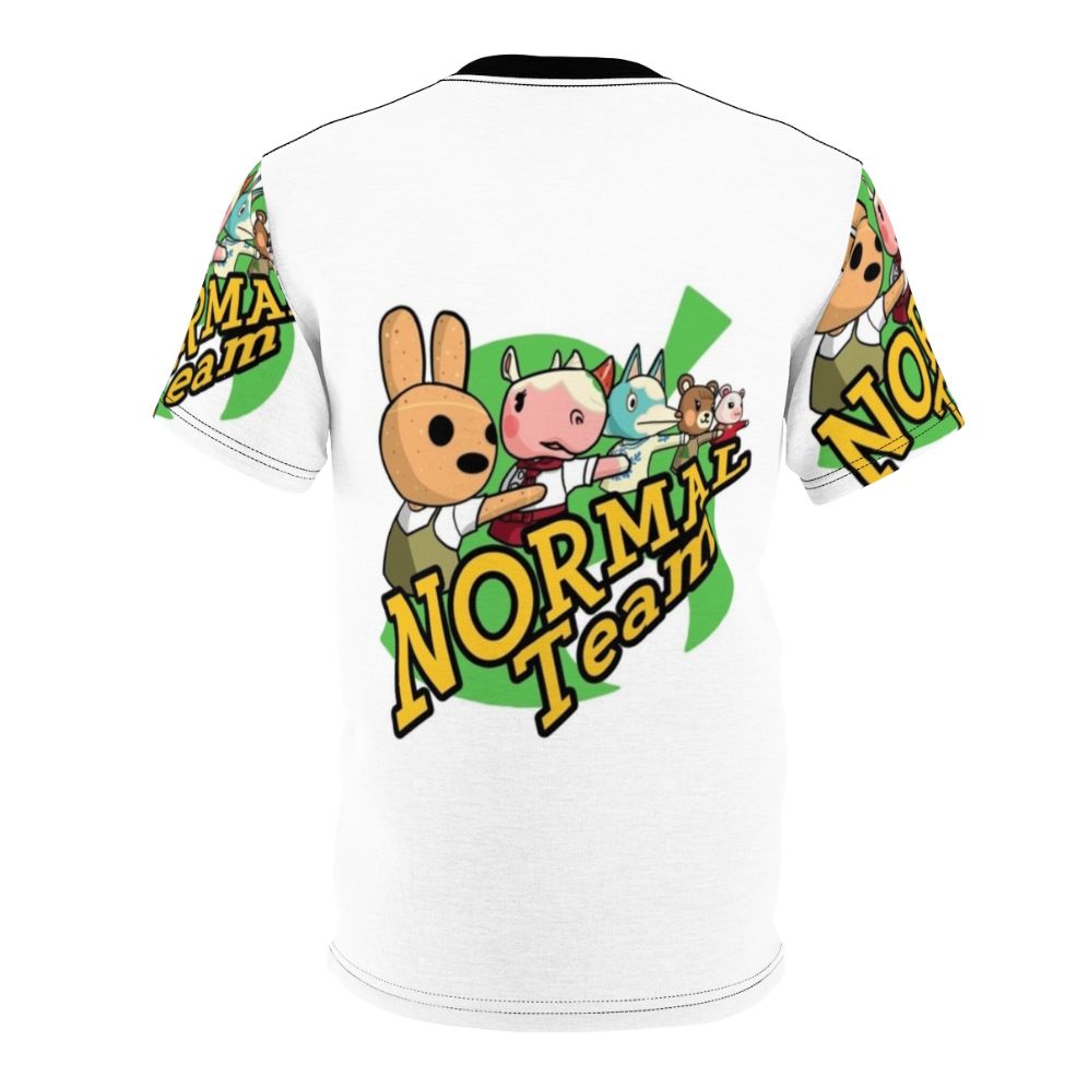 Stylish t-shirt featuring adorable virtual animal characters inspired by the popular Nintendo game Animal Crossing - Back