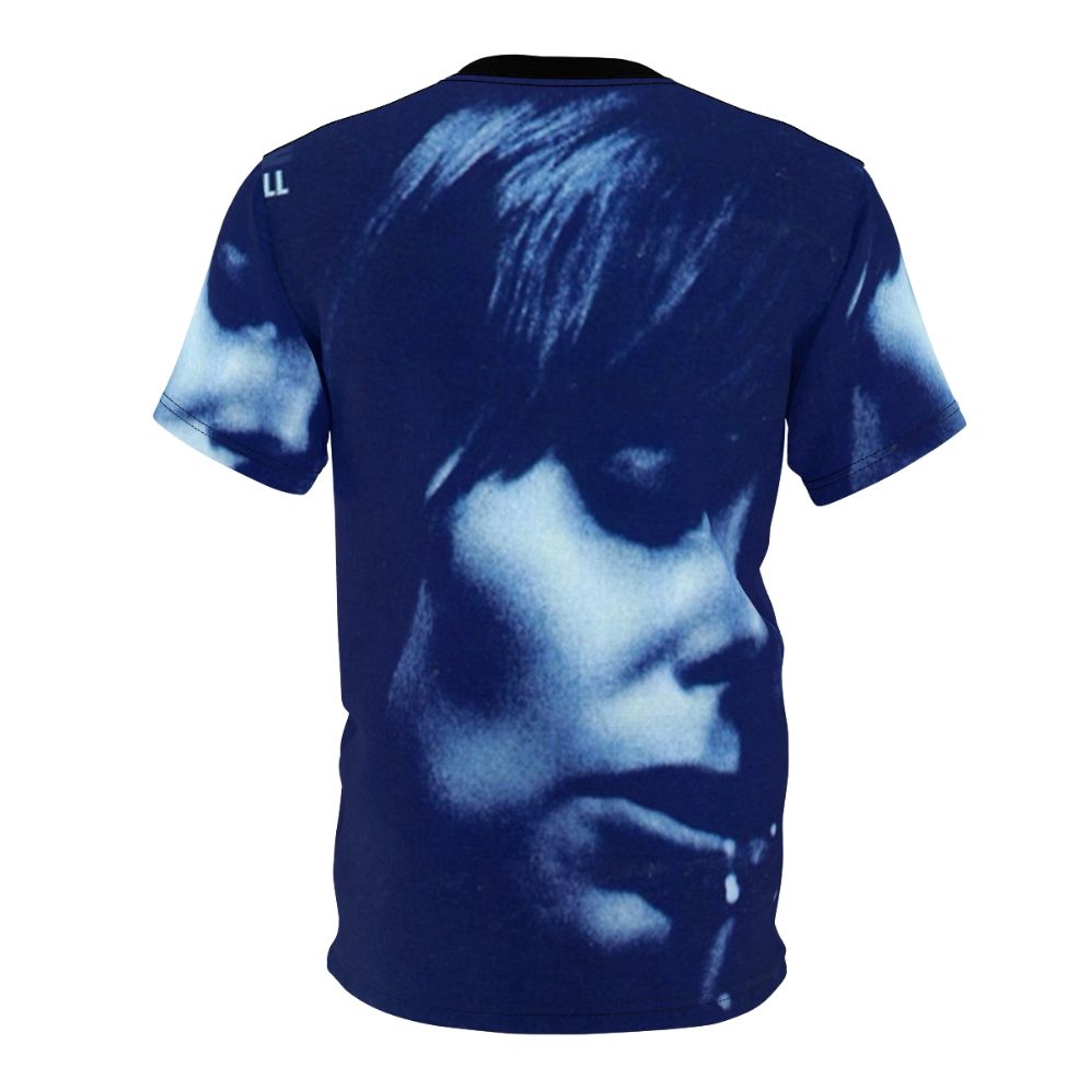 Vintage-style t-shirt featuring Joni Mitchell's iconic "Blue" album artwork - Back