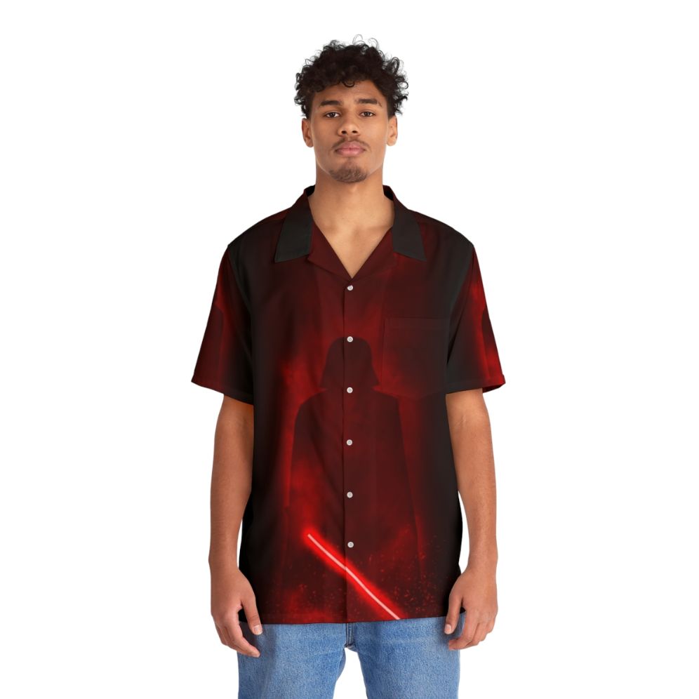 Darth Vader Minimal Hawaiian Shirt - People Front