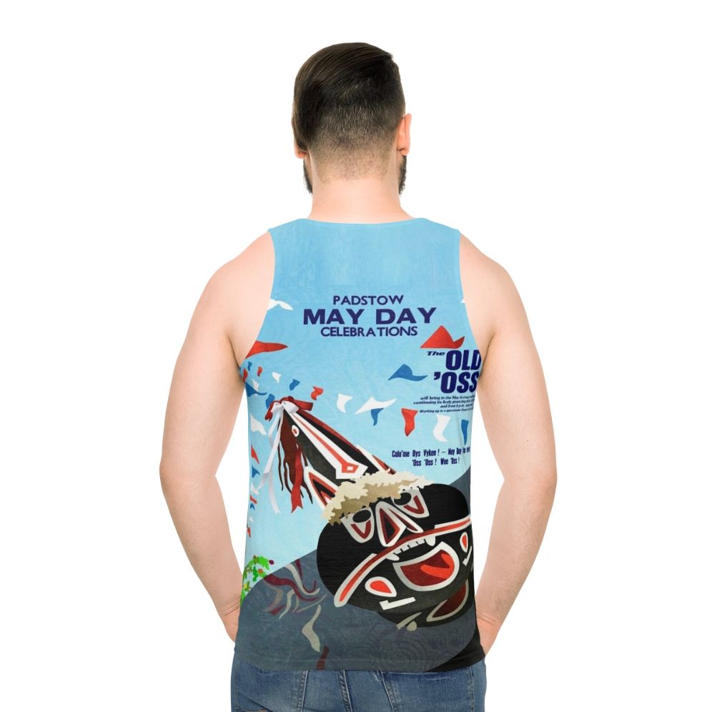 Padstow Cornwall May Day Oss Unisex Tank Top - men back