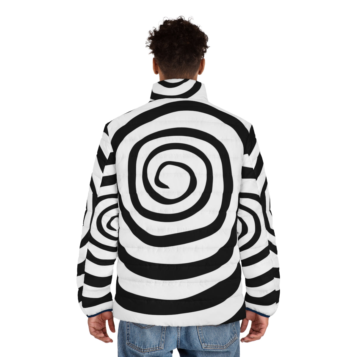 Spiral Puffer Jacket featuring Motionless in White band logo and imagery - men back