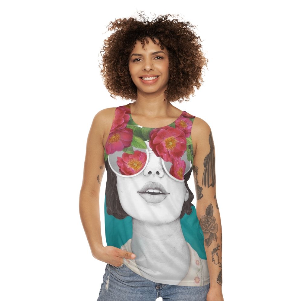 Optimist Rose Tinted Glasses Unisex Tank Top - women