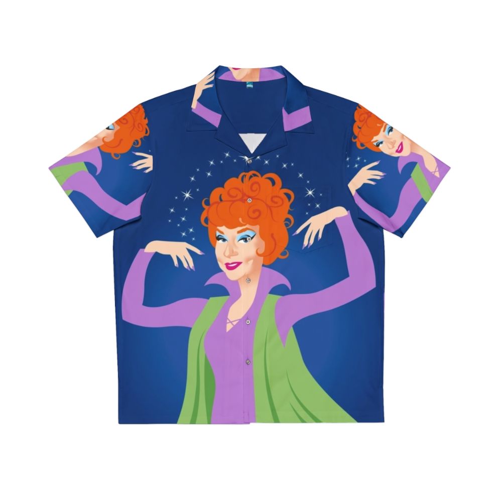 Endora Hawaiian Shirt with Bewitched Witch Design