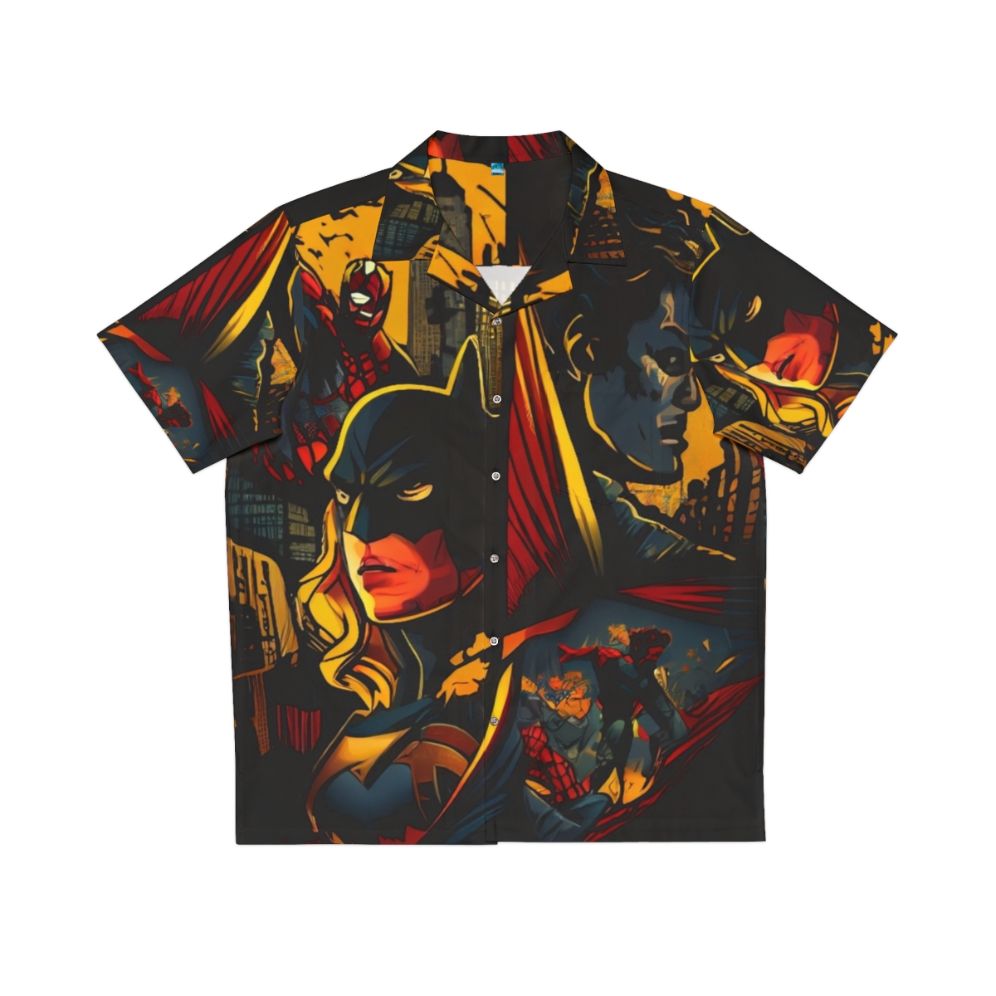 Iconic Superhero Hawaiian Shirt with Marvel, Avengers, and DC Comics Characters