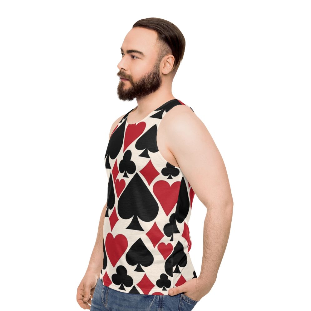 Unisex casino and poker themed tank top - men side