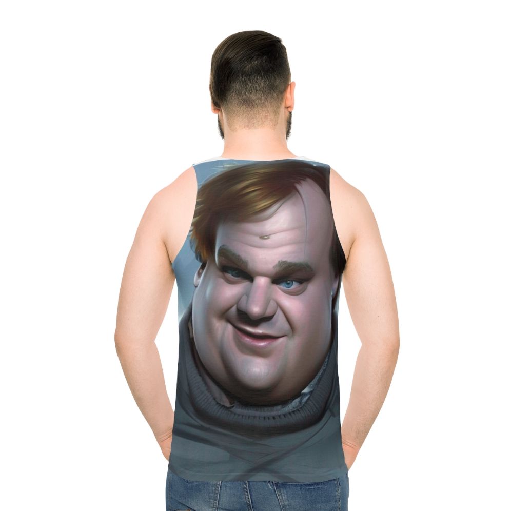 Chris Farley Tribute Unisex Tank Top - men back