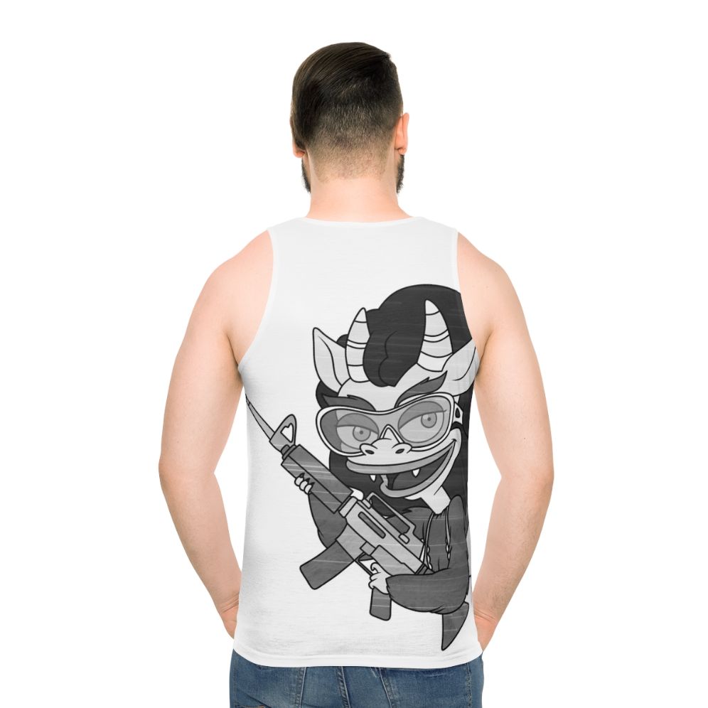 Big Mouth Connie Unisex Tank Top - men back