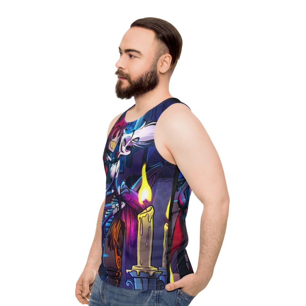 Hazbin Hotel Alastor Unisex Tank Top - men side