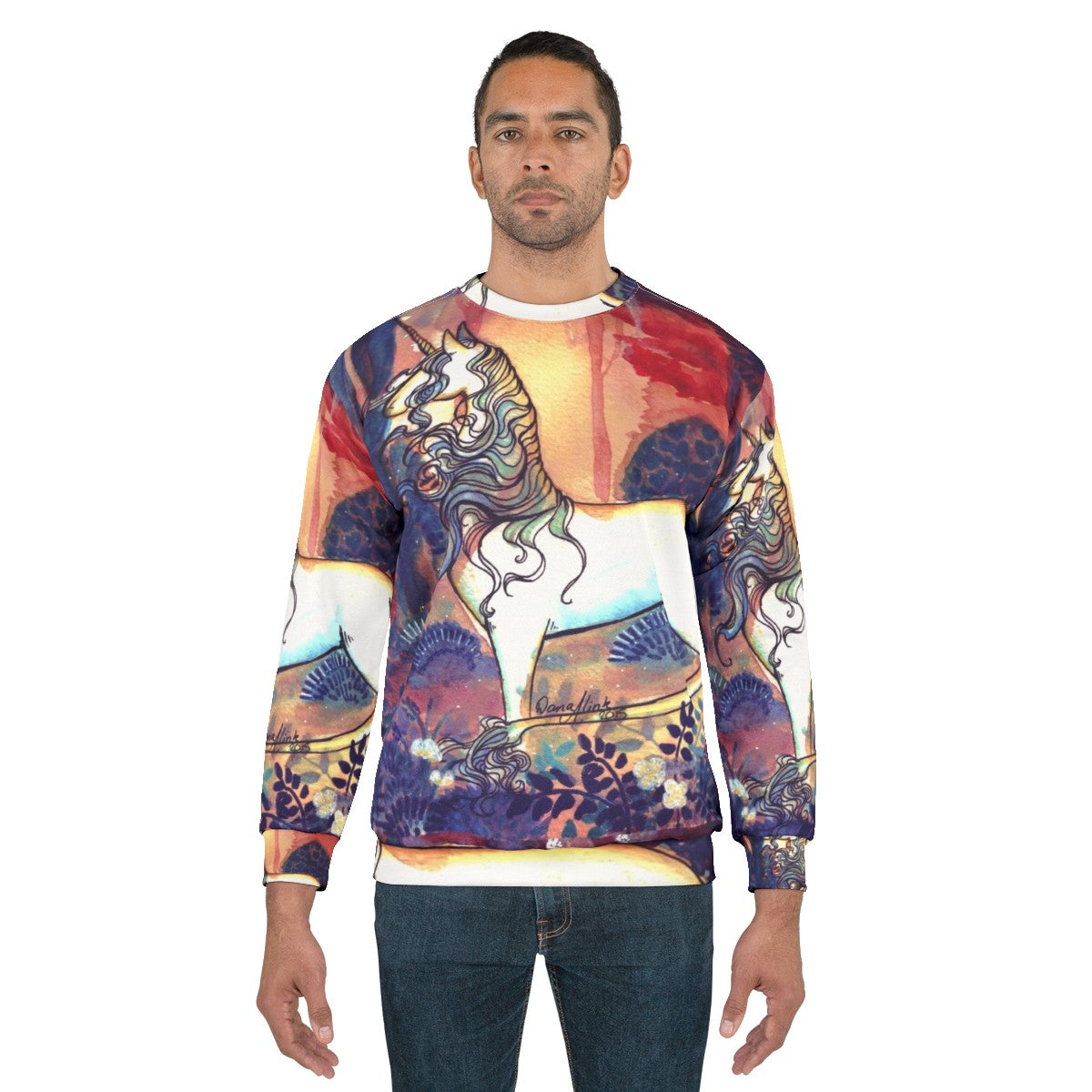 Watercolor The Last Unicorn Sweatshirt - men