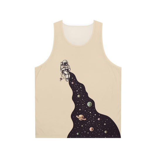 Unisex tank top with a cosmic, galaxy-inspired design