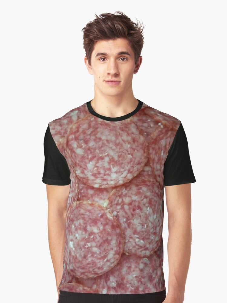 Italian salami graphic design printed on a t-shirt - Men