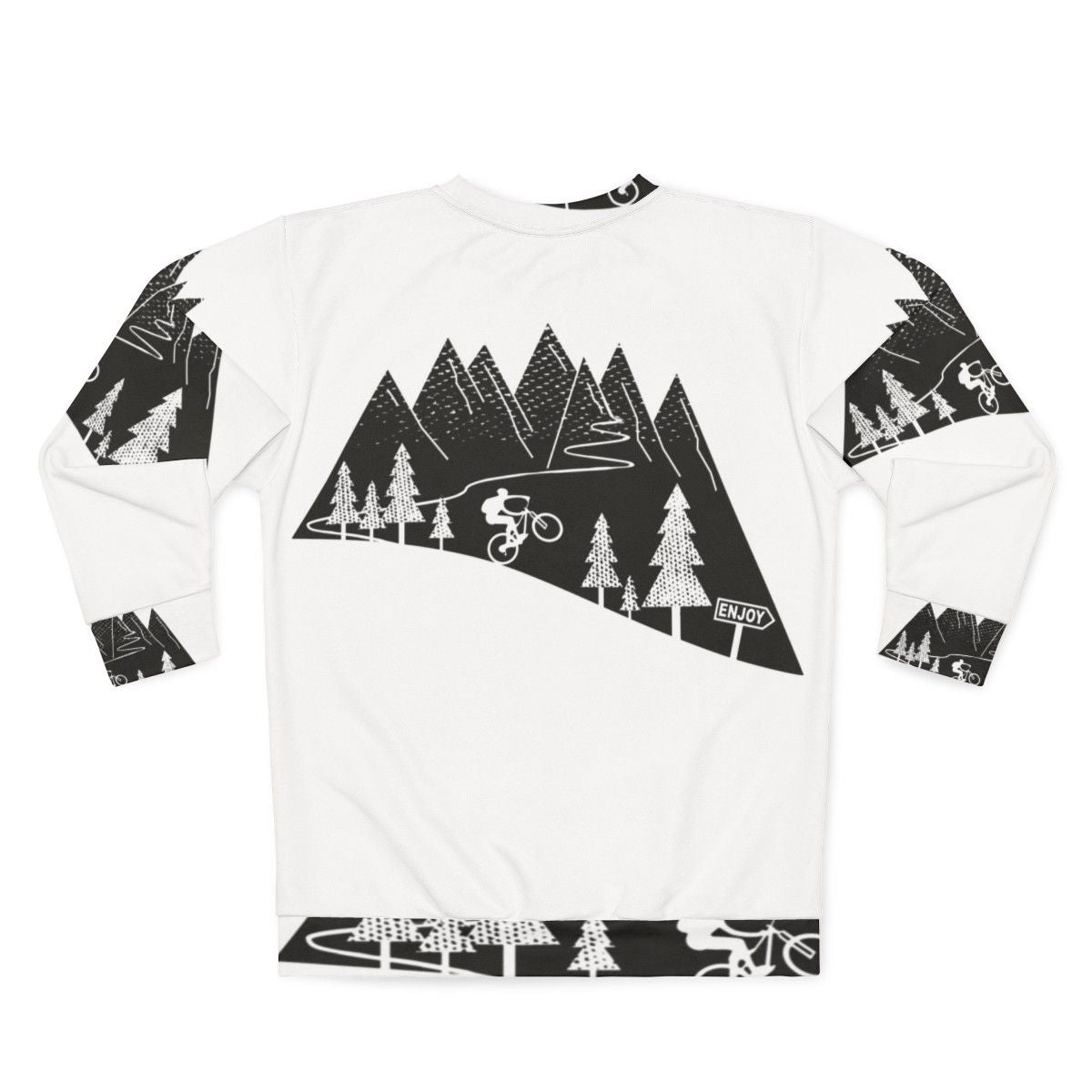 Mountain bike cycling sweatshirt for outdoor enthusiasts - Back