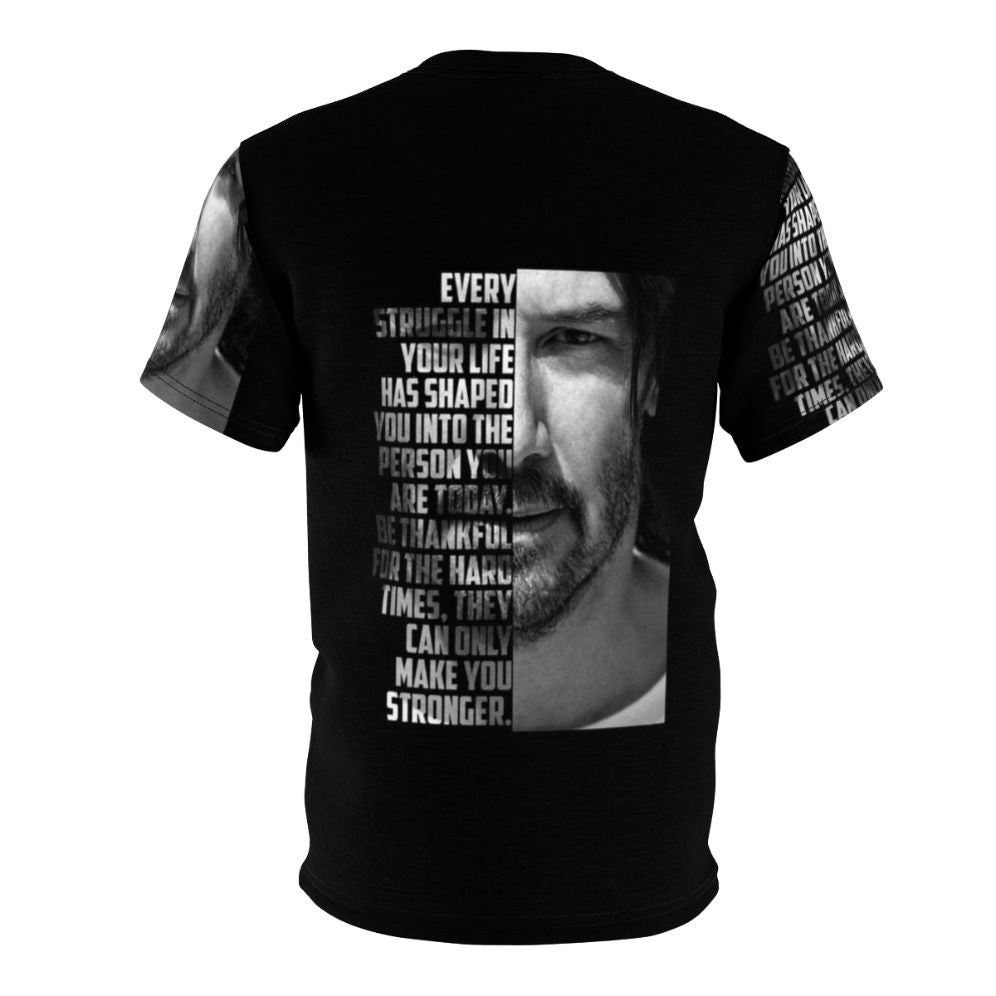 Keanu Reeves inspired graphic t-shirt with quote - Back