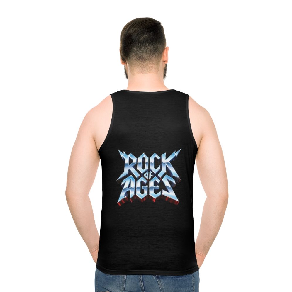 Rock of Ages metallic unisex tank top - men back