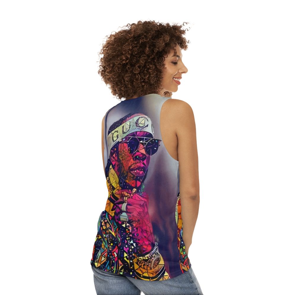 Abstract 2 Chainz Unisex Tank Top - women back