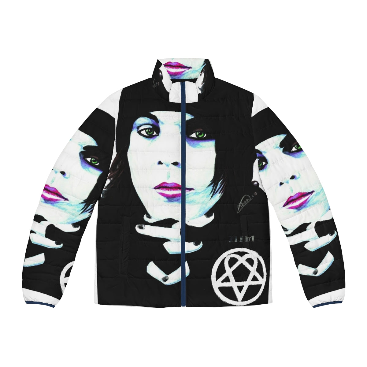 Him Ville Valo Portrait Puffer Jacket - Metal Fashion Essentials