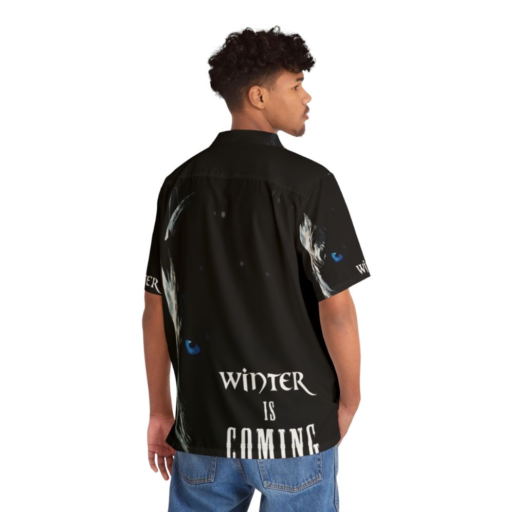 Game of Thrones winter Hawaiian shirt with Night King design - People Back