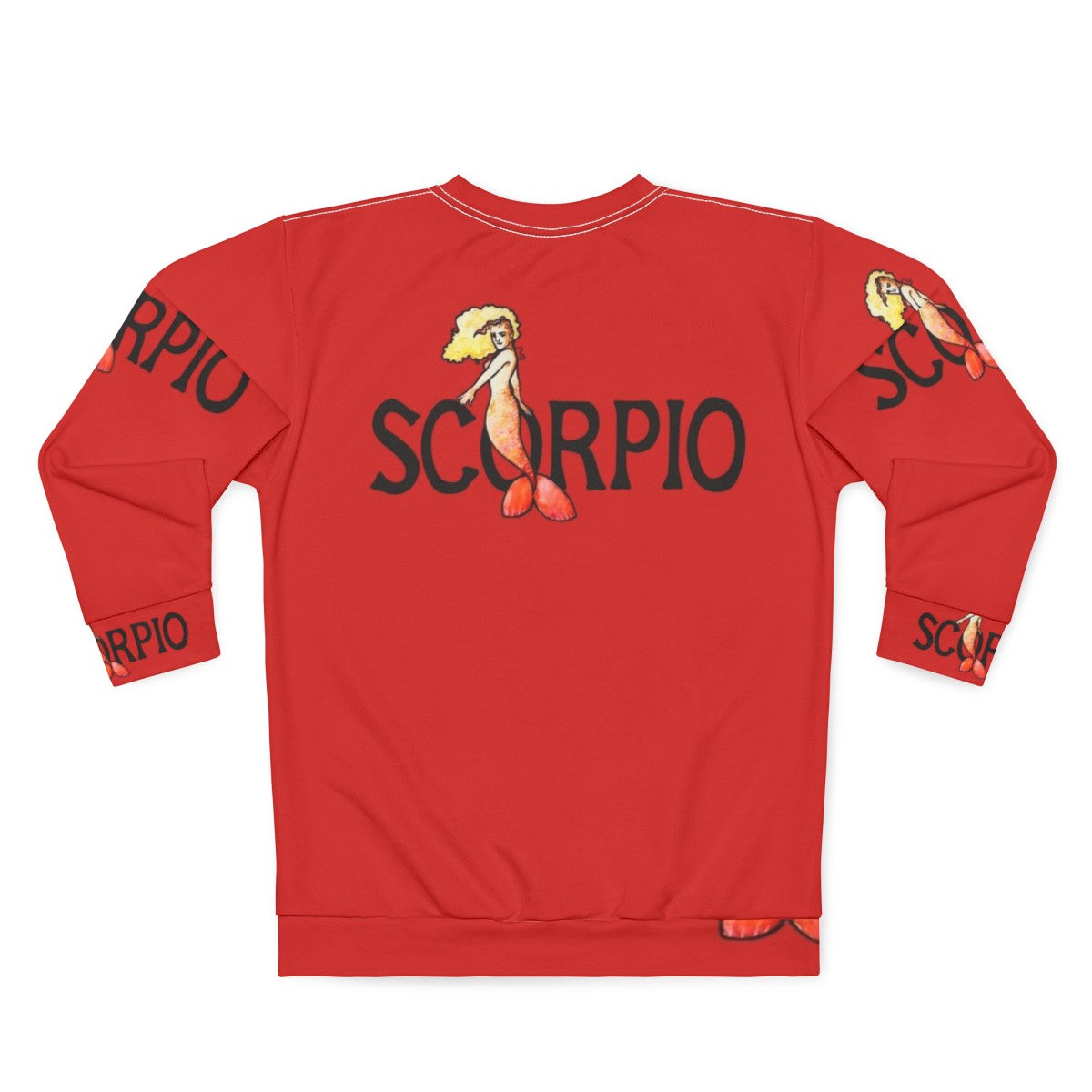 Scorpio Mermaid Zodiac Sweatshirt - Back