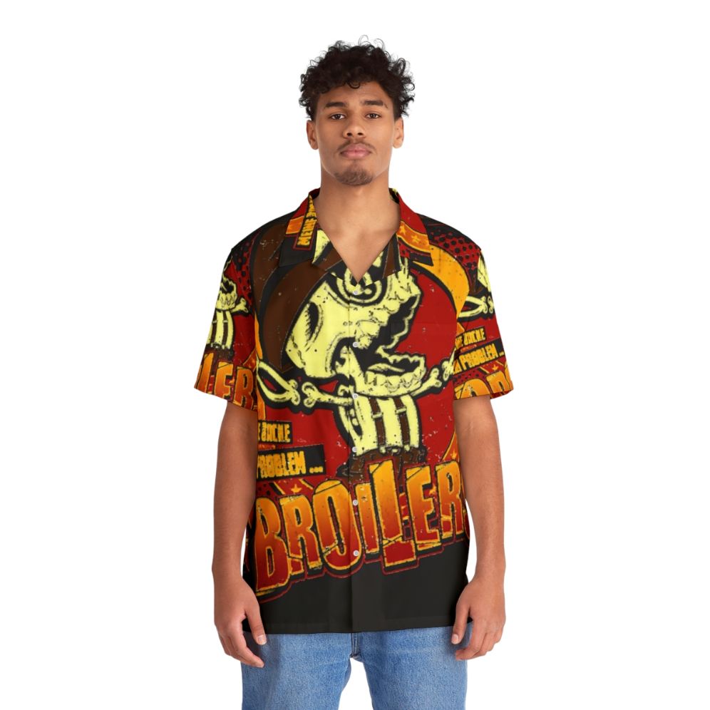 Broiler Chicken Hawaiian Shirt - People Front