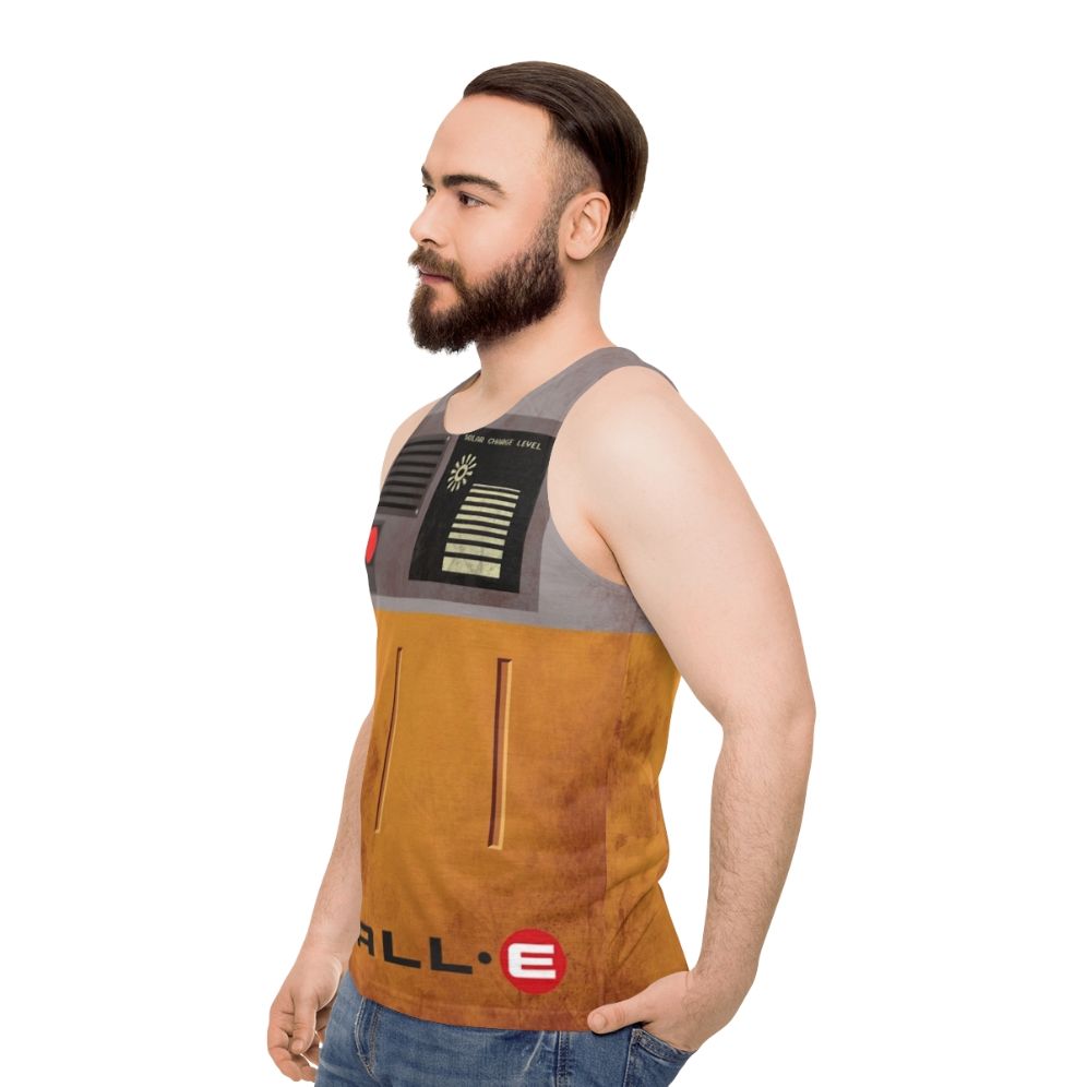 Wall-E Unisex Robot Graphic Tank Top - men side