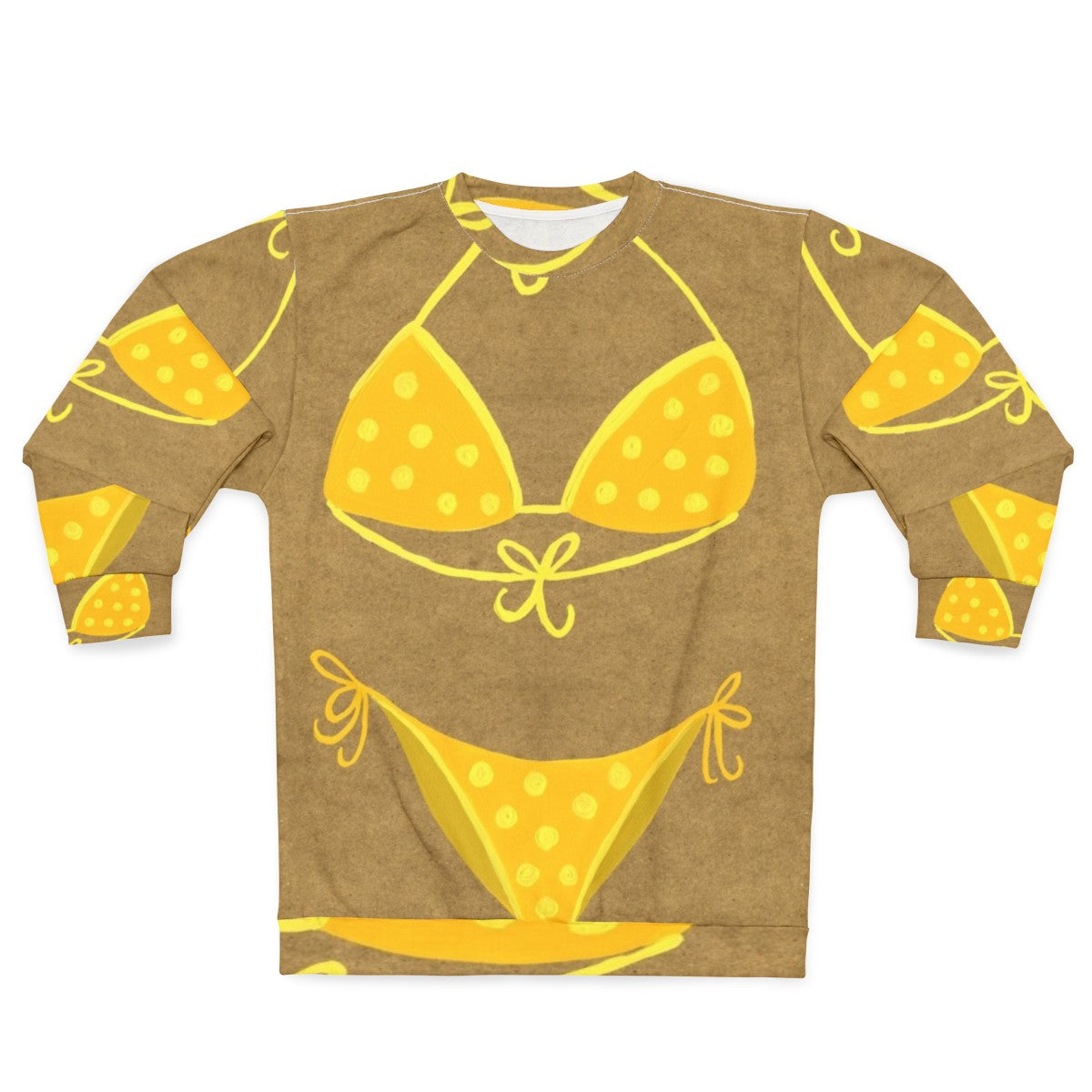 Yellow polka dot sweatshirt with vintage-inspired design