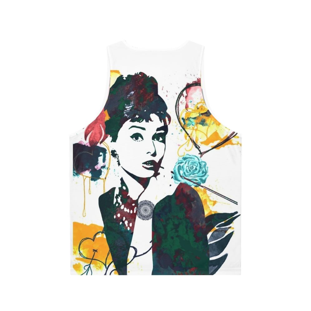 Vintage Audrey Hepburn Inspired Unisex Tank Top - Back