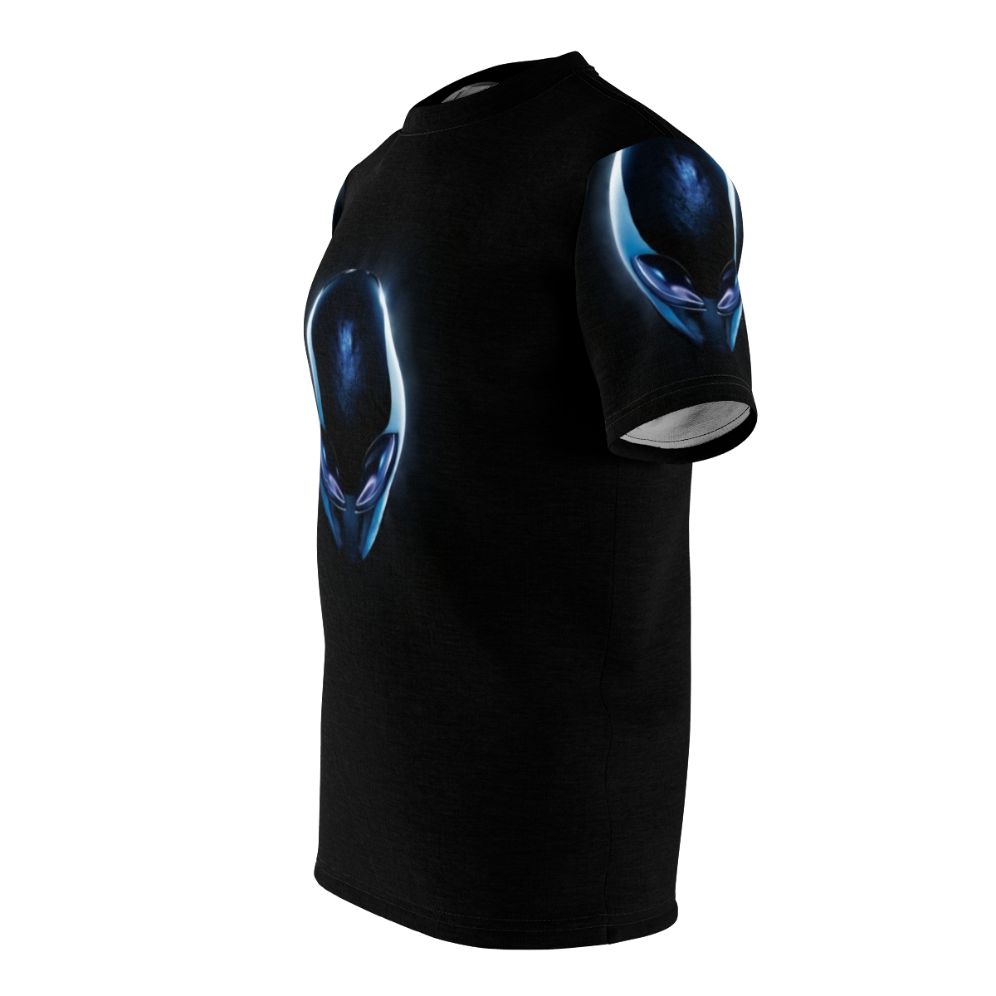 Alienware-inspired graphic t-shirt with laptop design for gamers - men left