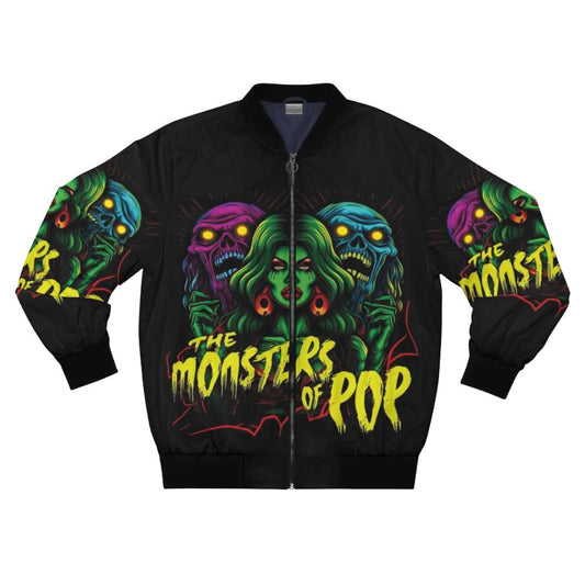 Monsters of Pop Band Logo Bomber Jacket featuring a unique and scary band logo design