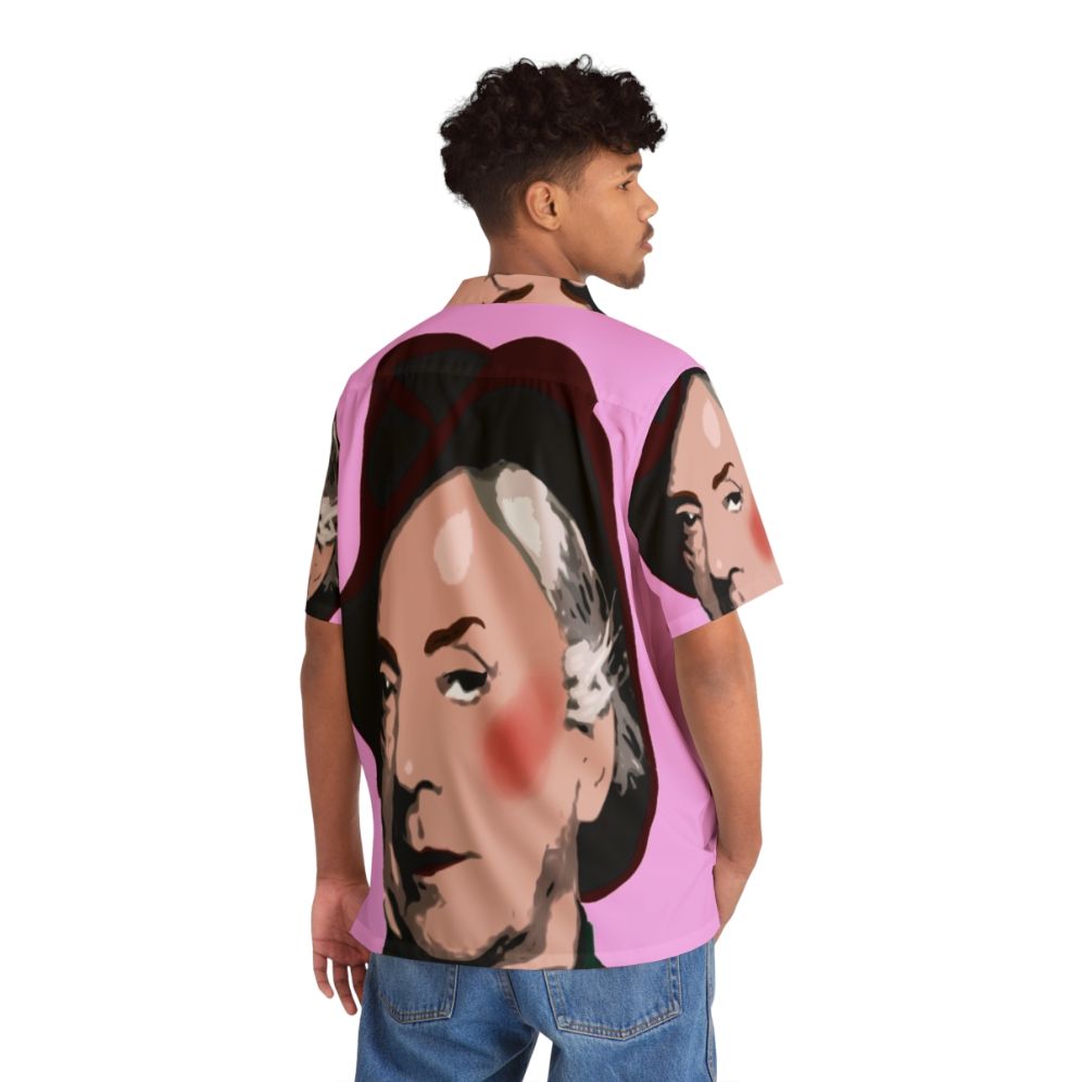 Quentin Crisp Hawaiian shirt with LGBTQ+ pride icon - People Back