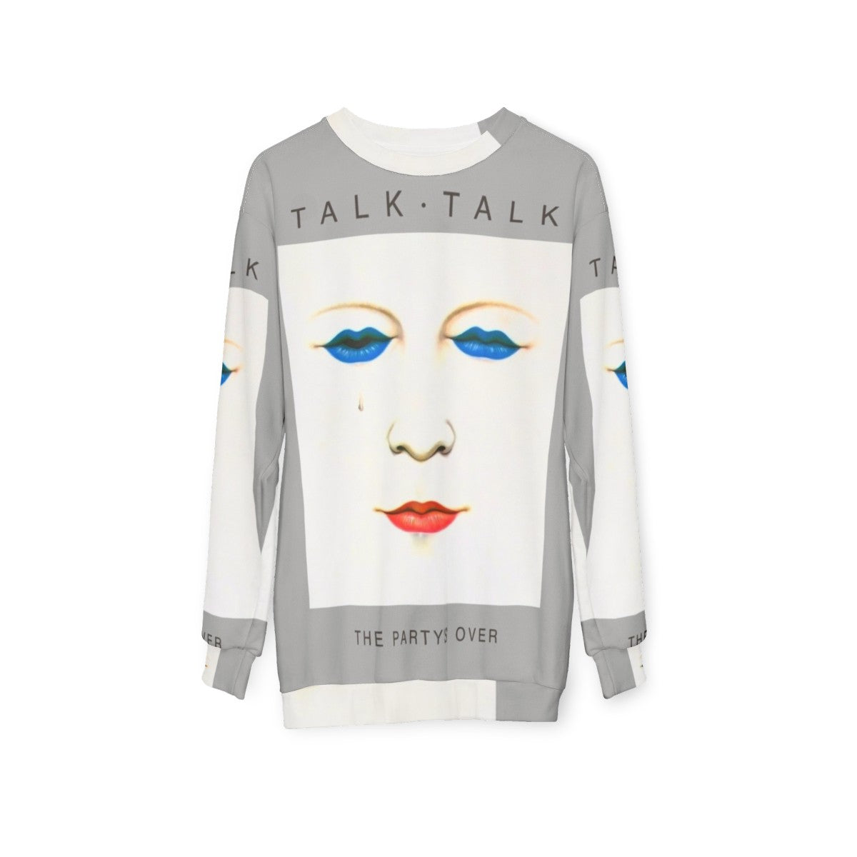 Talk Talk 'The Party's Over' Grey Outline Sweatshirt - hanging