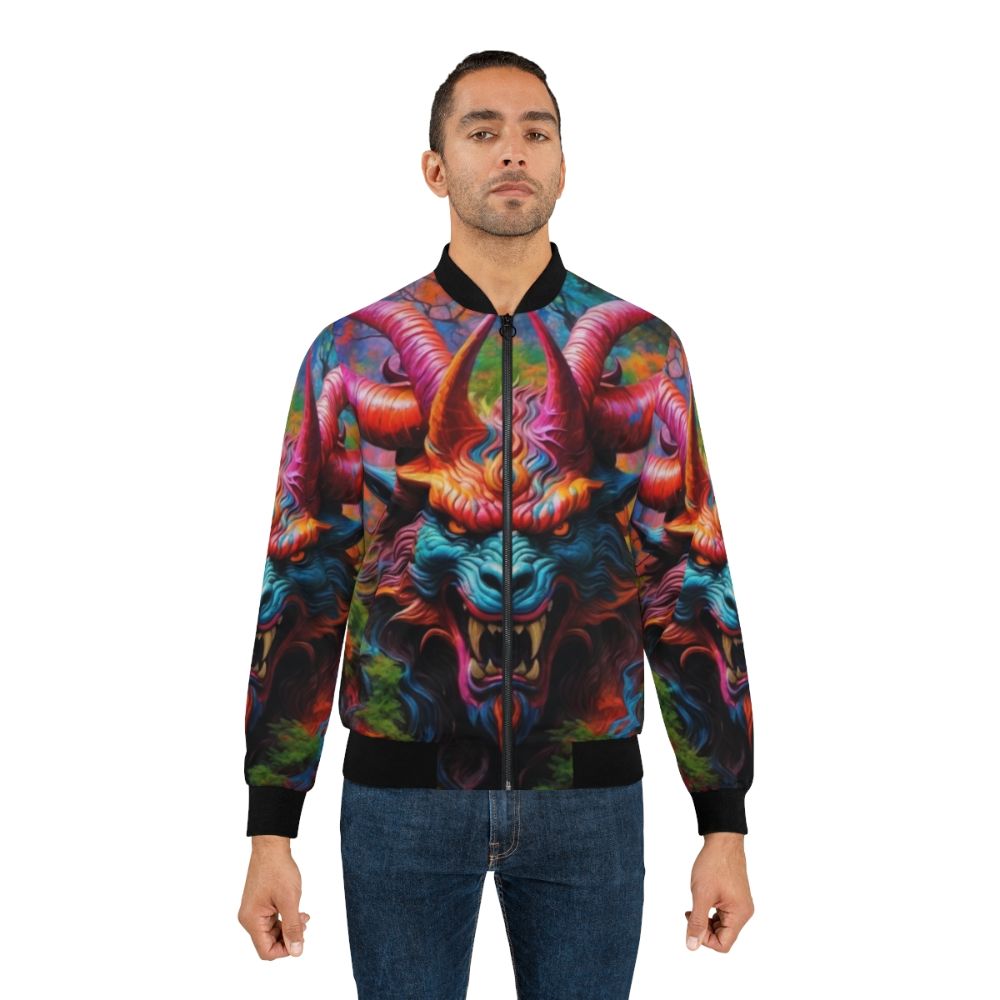 Demon Monster Horror Jacket, Spooky Halloween Bomber Jacket - Lifestyle