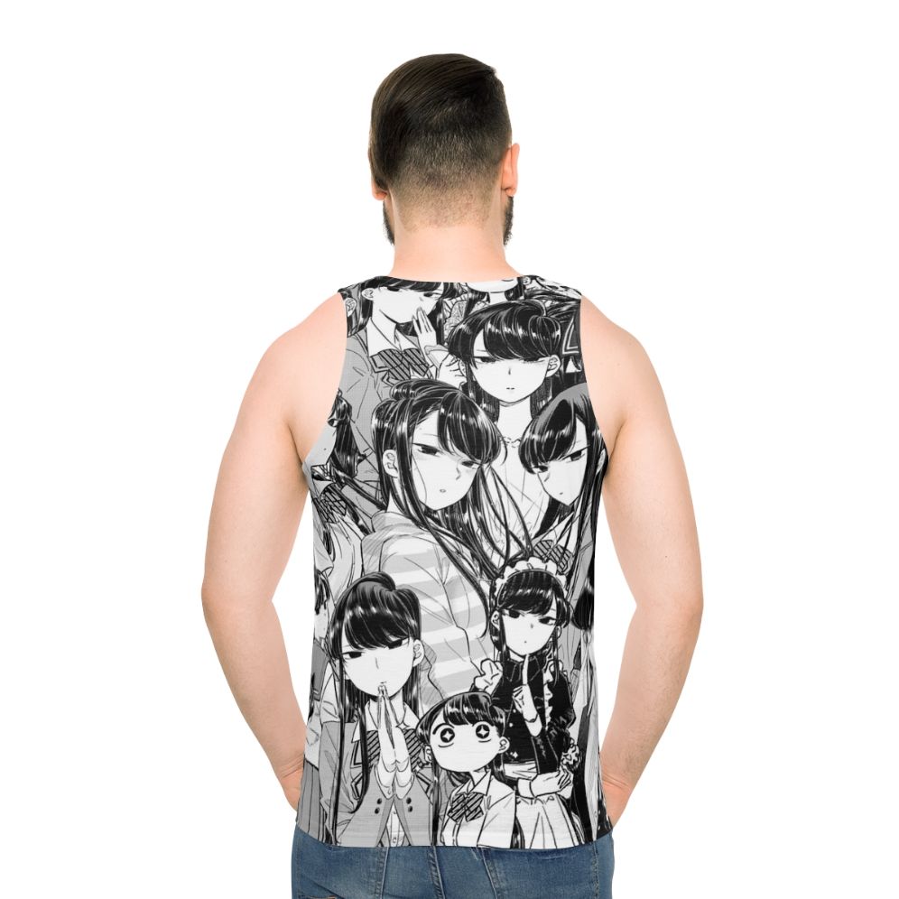 Komi the Silent Goddess Unisex Tank Top - men back