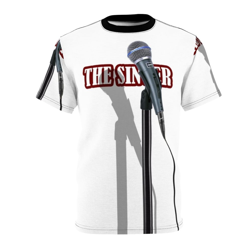 Singer microphone optical illusion graphic t-shirt