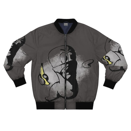 Worms Armageddon Banana Bomb Bomber Jacket with Holy Hand Grenade Design