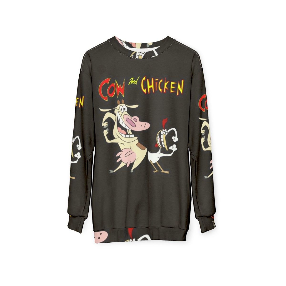 Cow and Chicken Essential Graphic Sweatshirt - hanging